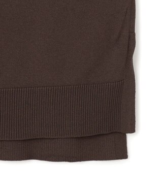 UNFILO スゴ機能美 ロゴフレンチスリーブ ニット ブラウン