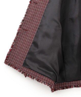 23区 S ツイーディーカラーミックス ノーカラー ジャケット レッドミックス