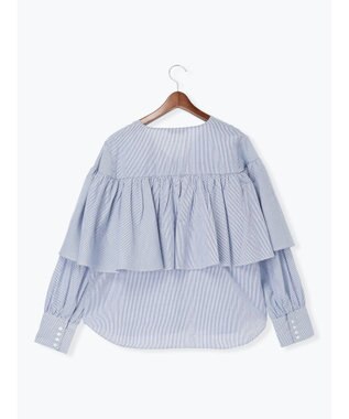 Te chichi ビッグフリルブラウス ブルー