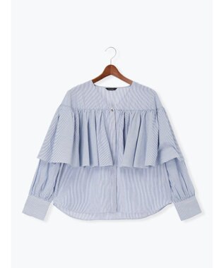 Te chichi ビッグフリルブラウス ブルー