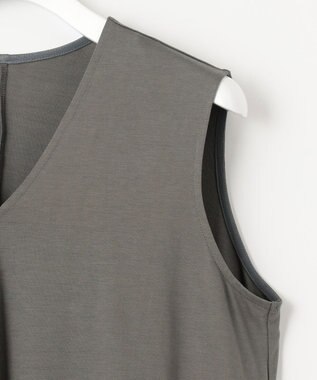 23区 【洗える】ALBINIコーコラン ノースリーブ ワンピース カーキ系