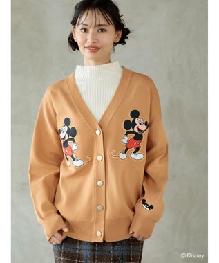 Green Parks ミッキーマウス・クラブ／パッチワークカーディガン Camel