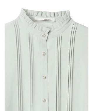 Green Parks ・ＥＬＥＮＣＡＲＥ　ＤＵＥ　ピンタックスタンドブラウス Light Green