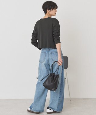 AMERICAN HOLIC 【２点セット】リンガーＴシャツ＋カーディガン Black