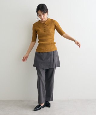 CRAFT STANDARD BOUTIQUE レイヤードデザインパンツ Charcoal Gray