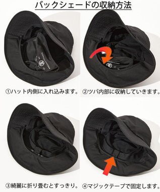 23区GOLF 【UNISEX】日常使いもしやすいシンプルデザイン 首後ろもしっかケアするネックカバー付バケットハット ギフトにもおすすめ◎ ブラック系