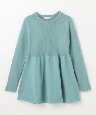 ANY リブコンビペプラムニット ミント