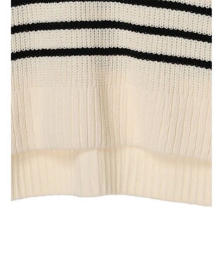 Green Parks ｍｏｋｏモール畦ニット前後差プルオーバー Border