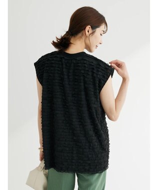 Green Parks フリルカットプルオーバー Black