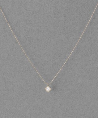 Phoebe 【金属アレルギー対応】グリマースクエアビジューネックレス/ニッケルフリー ゴールド ゴールド