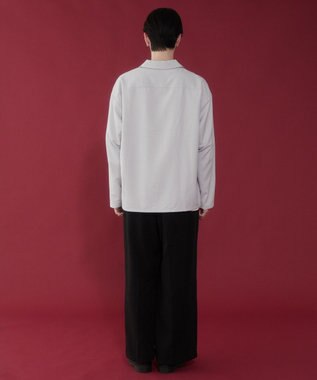 WEGO 【軽量/シワにならない】ドライポリハーフZIPシャツ（LS） ライトグレー