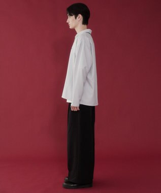 WEGO 【軽量/シワにならない】ドライポリハーフZIPシャツ（LS） ライトグレー