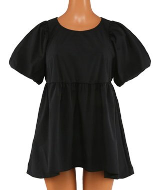 San-ai Resort（三愛水着楽園） 【UPF50＋】　パフスリーブキュロット3点セット　9M・11L　【San-ai Resort（サンアイリゾート）】 ブラック