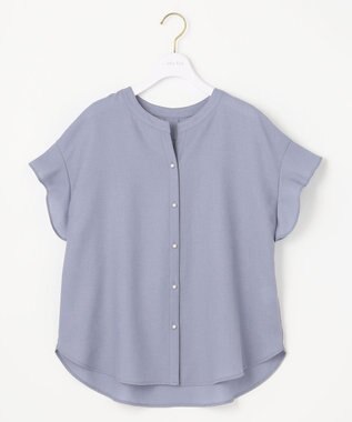 ANY SIS 【美人百花6月号掲載】スムージーポリエステル ブラウス ライトブルー