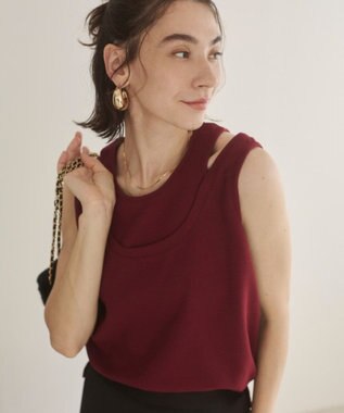 WEGO 【ANGIE VINTAGE】ワッフルフェイクレーヤードタンクトップ ワイン