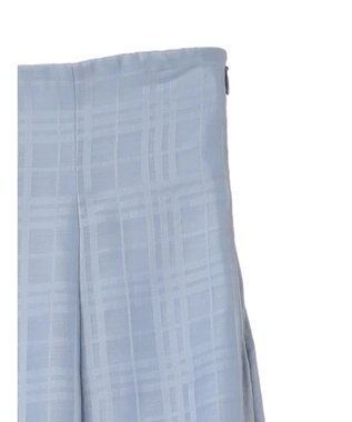 earth music&ecology シアーチェックフレアスカート Sax