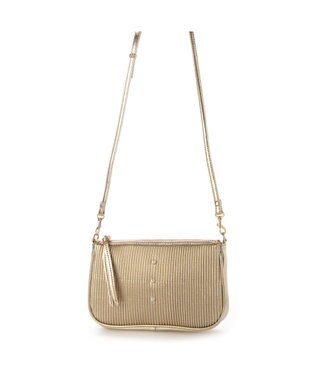 UNBILLION ペルケ perche / シーププリーツパール付き2wayショルダー ゴールド