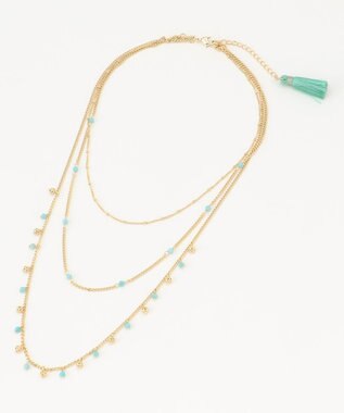 【カタログ掲載】ストーンミックスフリンジ2WAY ネックレス