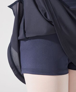 Chacott ショートスパッツ付スカート ネイビー