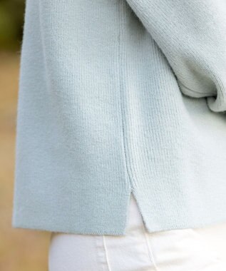 Tiaclasse 【洗える】衿付きパフ袖ニット ミント