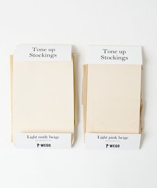 WEGO トーンアップストッキング ライトベージュ