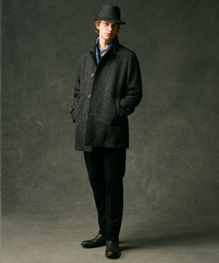 JOSEPH ABBOUD 尾州産カシミヤブレンド×アルパカ混素材カシミヤブレンドアルパカヘリンボーン ハット グレー系7