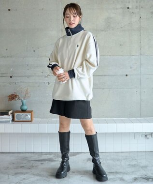 WEGO 【ユニセックス着用ITEM】USPOLOフリースハーフジッププルオーバー ホワイト