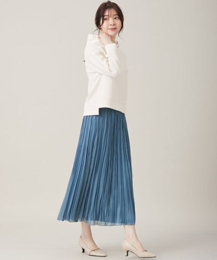 ANY SIS 【洗える】オーロラプリーツ スカート ブルー