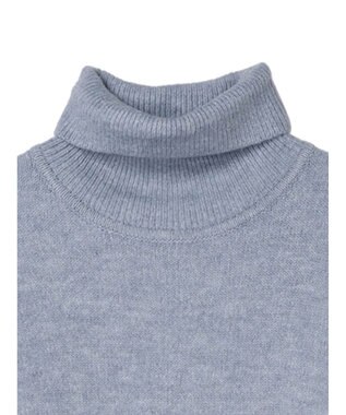 Green Parks タートルニットワンピース Sax