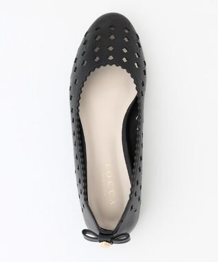 TOCCA 【大人百花掲載】LUCKY CLOVER FLATSHOES フラットシューズ ブラック系