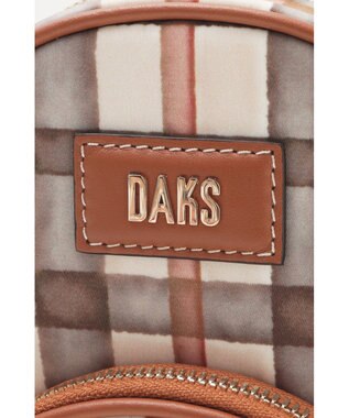 DAKS ウォーターチェックショルダーバッグ ブラウン
