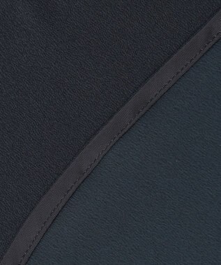 J.PRESS LADIES 【洗える】ヌーディスバックサテン バンドカラー ブラウス ネイビー系