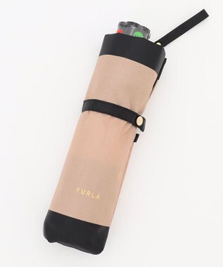 MOONBAT FURLA 【日本製】折りたたみ傘 カラーボーダー ブラック