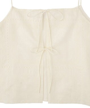 Green Parks 前後２ＷＡＹレース刺繍ビスチェ Ivory