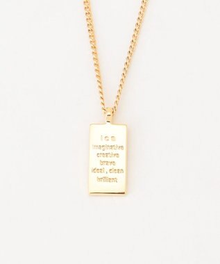 ICB 【SILVER925】メレダイヤモンド プレートネックレス ゴールド系