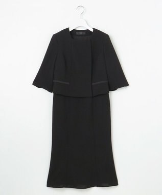 自由区 FORMAL 【襟華やか】エレガント ジャケット＋ワンピース ブラック系