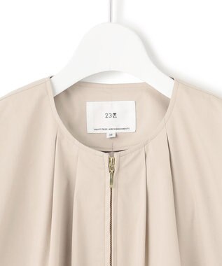 23区 【撥水性/接触冷感】ストレッチライトタイプライター コンパクトブルゾン ベージュ系