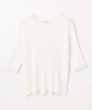 ANY L ポイントシアーリブニット オフ