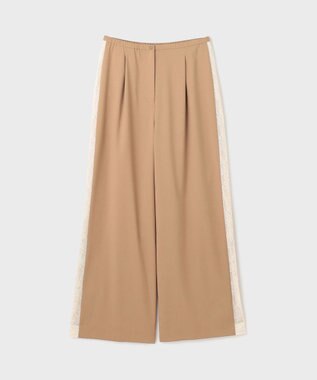 GRACE CONTINENTAL サイドレースイージーパンツ キャメル