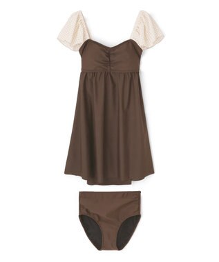 San-ai Resort（三愛水着楽園） Aラインワンピース水着　9M 　【San-ai Resort（サンアイリゾート）】 ブラウン