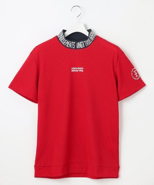 23区GOLF 【MEN】 4色から選べる ミニワッフルモックネック レッド系