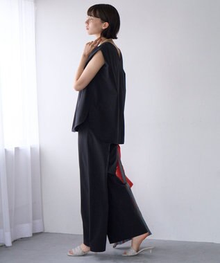 UNFILO FINE MOVE ワイドパンツ ブラック