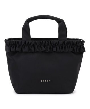 TOCCA 【ショルダー取り外し可能】FRILL GARLAND NYLONTOTE  トートバッグ ブラック系