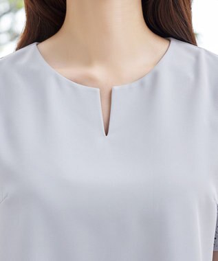 Tiaclasse 裾レース切替チュニック サックス