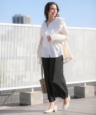 Green Parks 楊柳プリーツスカート Gray