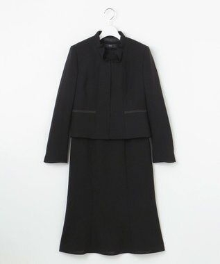 自由区 FORMAL 【襟華やか】エレガント ジャケット＋ワンピース ブラック系