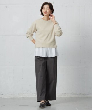 J.PRESS LADIES 【WEB限定カラーあり】ラメ裏毛 カットソー 【WEB限定】ベージュ系