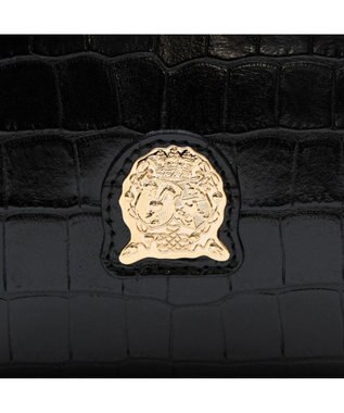 A.D.M.J. 【牛革】クロコダイル型押しトート32cm(Dカン付) オニキス