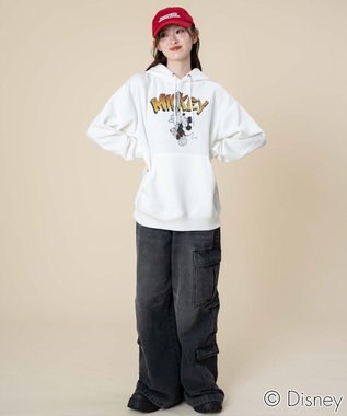 WEGO 【ユニセックス着用ITEM/25年秋冬新作】DISNEYグラフィックプルオーバー ホワイト