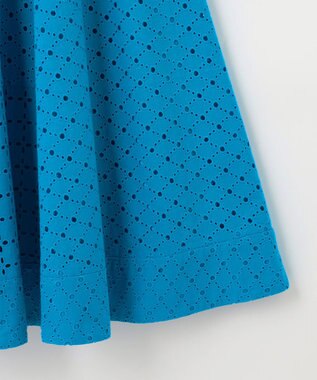 組曲 【洗える】パッチワークレース スカート ブルー系